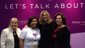 Barbara Keenan, CEO Endocrine Society; Cheretta Clerkley, Director Hormone Health Network; Teresa Woodruff, President Endocrine Society; Karen Giblin, President of Red Hot Mamas at the ICE/ENDO 2014 conference in Chicago June 21.